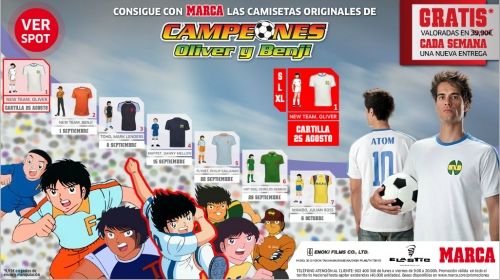 Marca lanza las camisetas de Campeones: Oliver y Benji - Ramen Para Dos