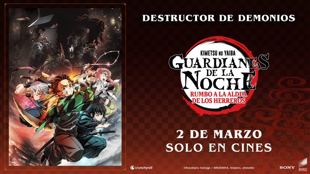  Crunchyroll llevará Guardianes de la Noche: Kimetsu no Yaiba -Rumbo a la Aldea de los Herreros- a salas de cine  EstrenoGuardianes-1-1024x576